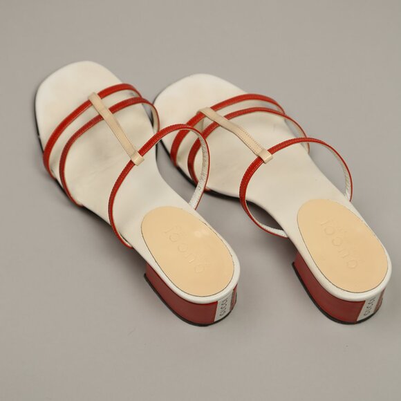 Rare GUCCI Orange-White Sandals - Picture 11 of 13
